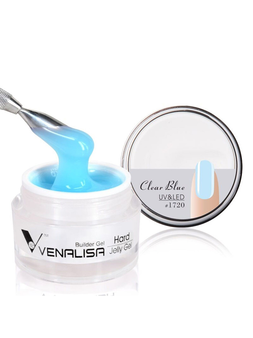 VENALISA Hard Jelly Gel UV Nail Extend Nail Extension Gel- 15 ml- Clear Blue 1720