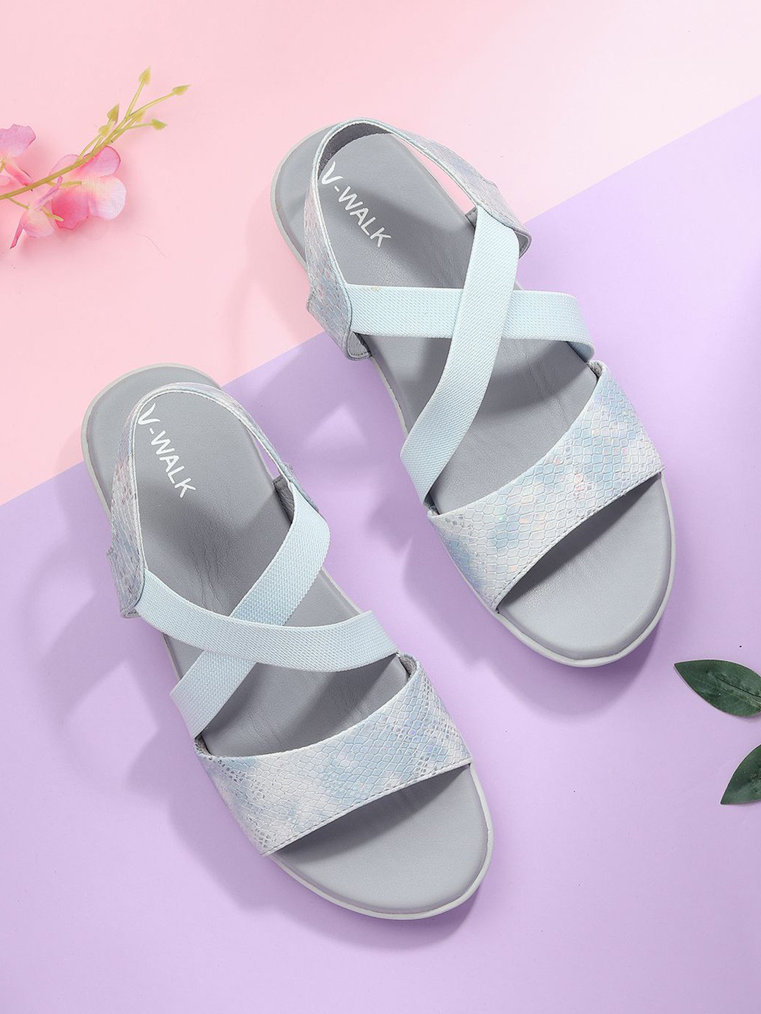 V-WALK Women Printed Open Toe Flats