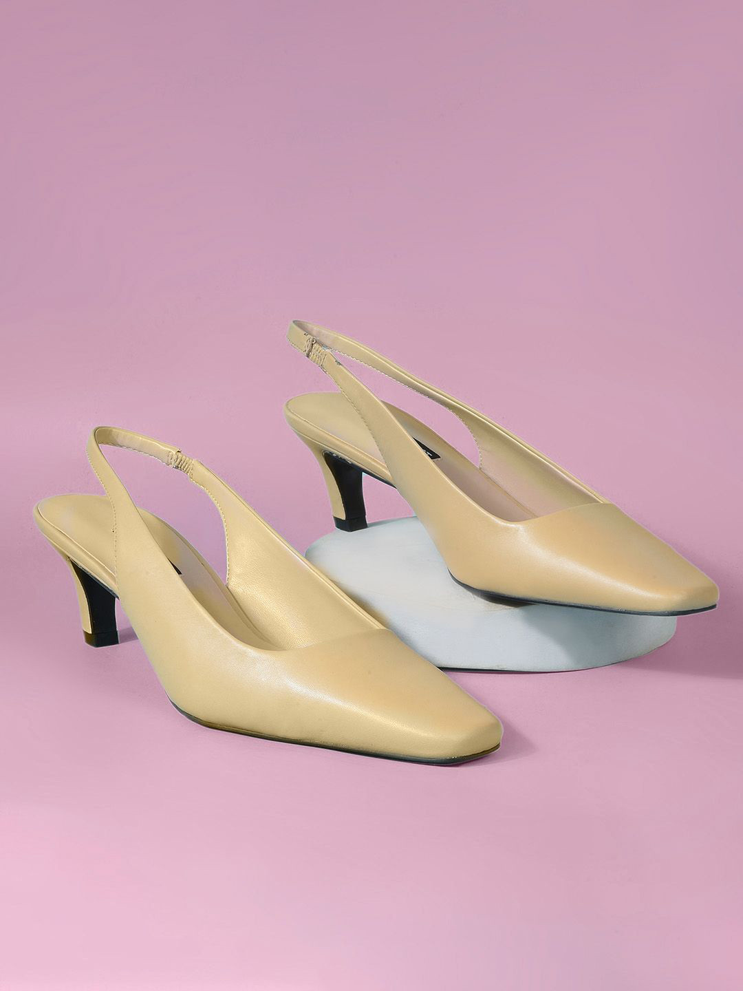 Nine West Leather Ethnic Slim Heeled Pumps