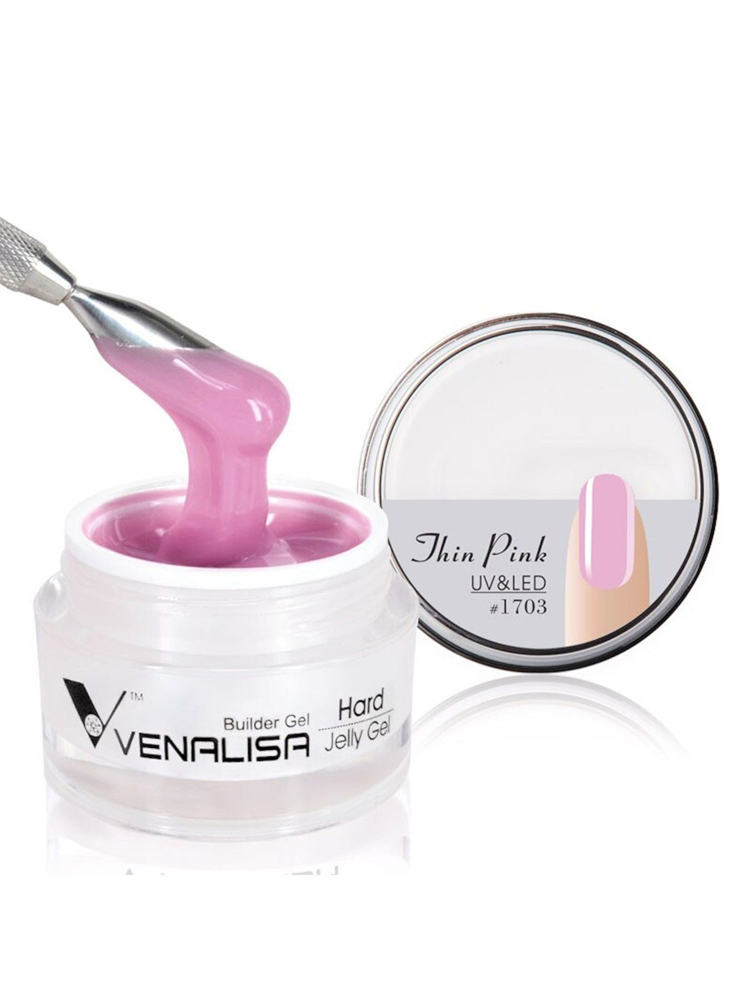 VENALISA UV Sculpture Nail Extension Hard Jelly Builder Gel- 15 ml- Thin Pink 1703
