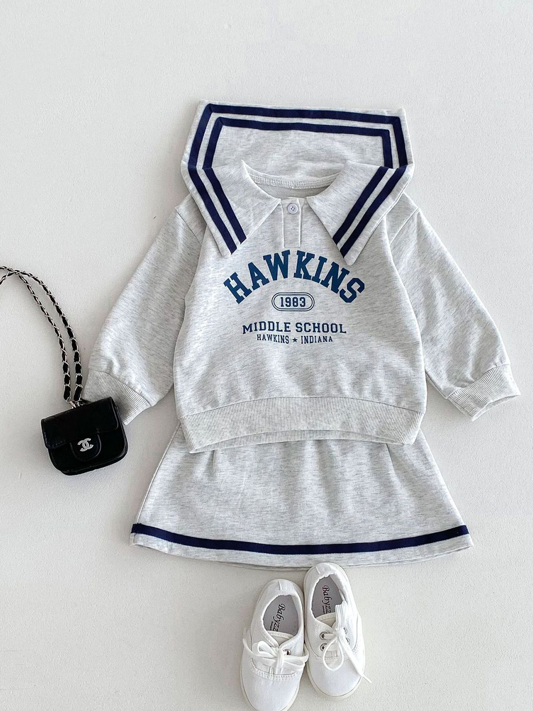 LULU & SKY Unisex Kids Printed T-shirt with Skirt