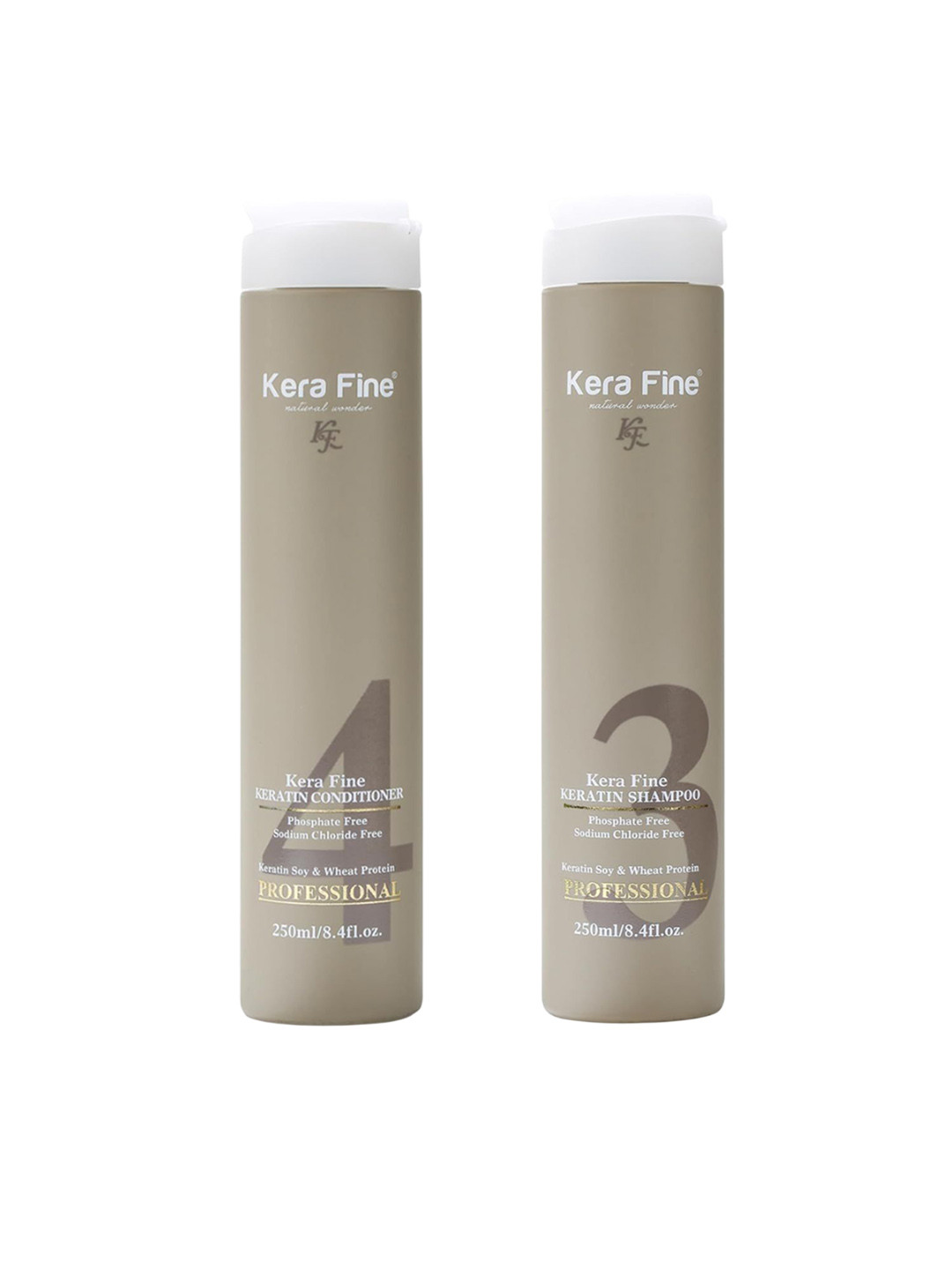 KERA FINE Set Of 2 Keratin Soy & Wheat Protien Shampoo & Conditioner - 250 ml Each