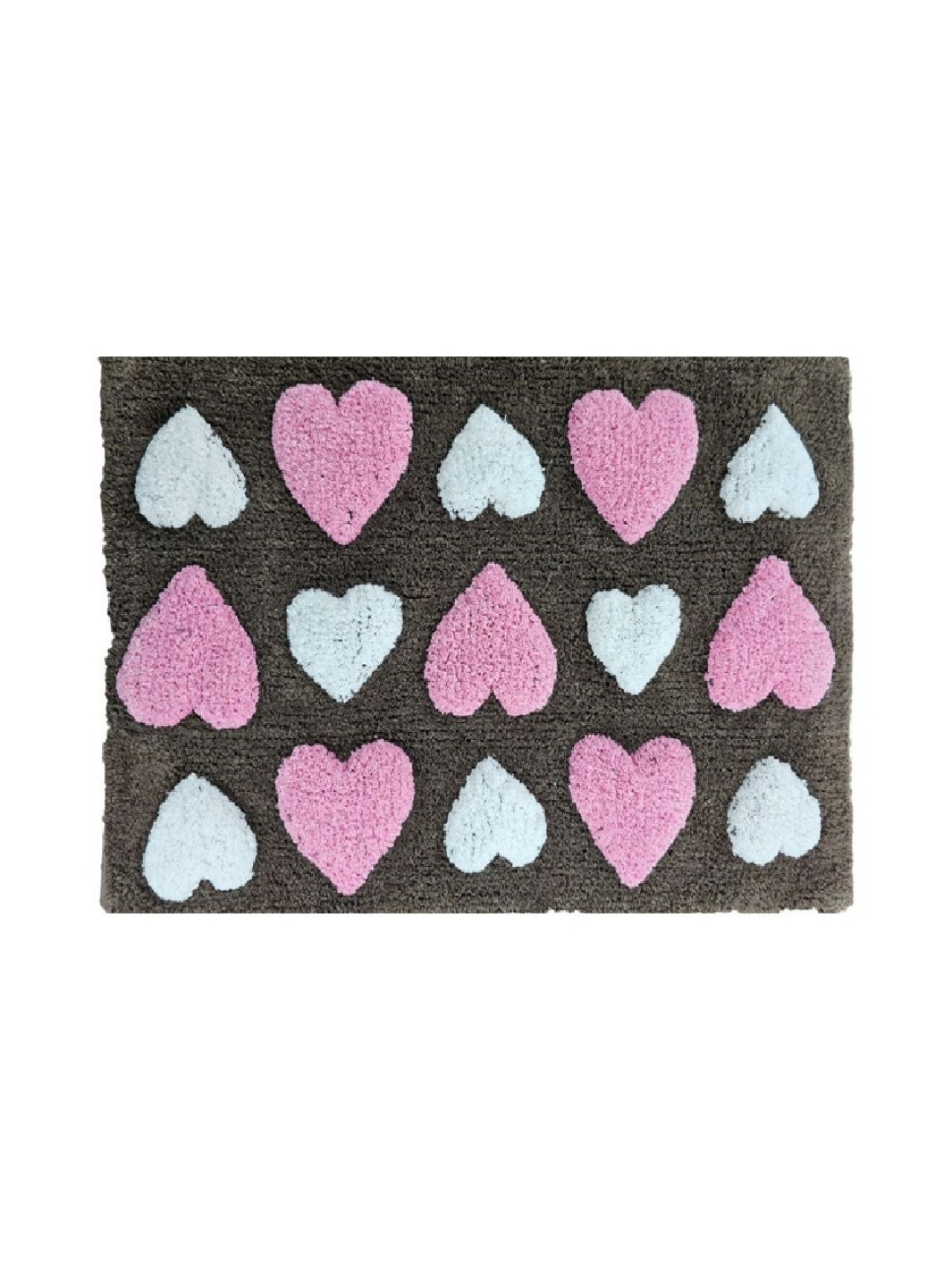 Aura Brown & Pink Patterned Anti-Skid 1800 GSM Cotton Bath Rugs