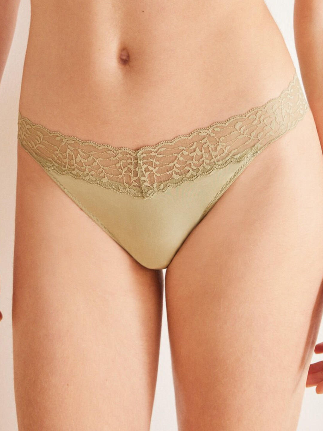 women'secret Women Semi-Sheer Lace Back Hipster Briefs 4988421-94