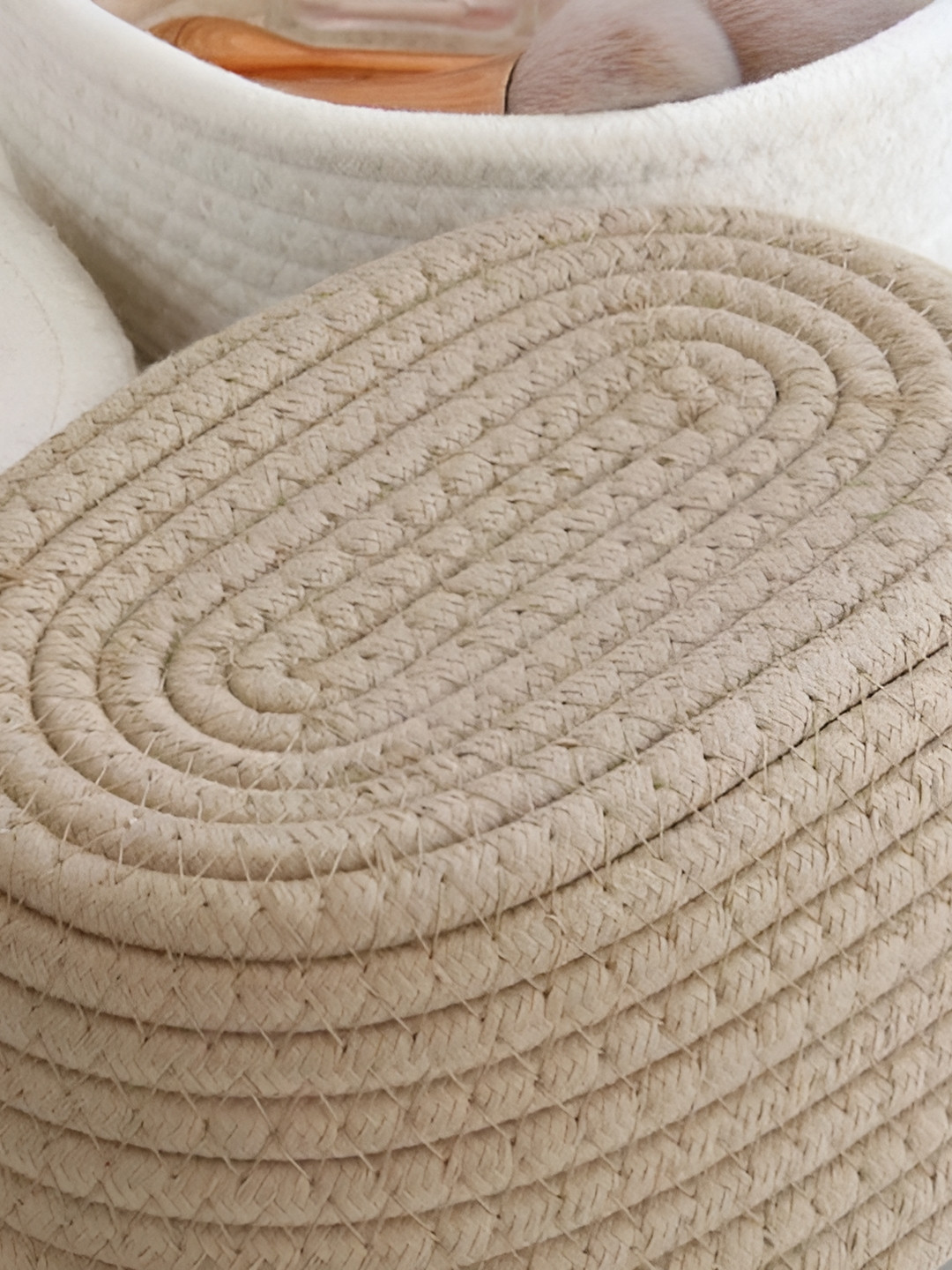 The Gharnish Beige Set of 1 Reusable Shelf Liner Organisers
