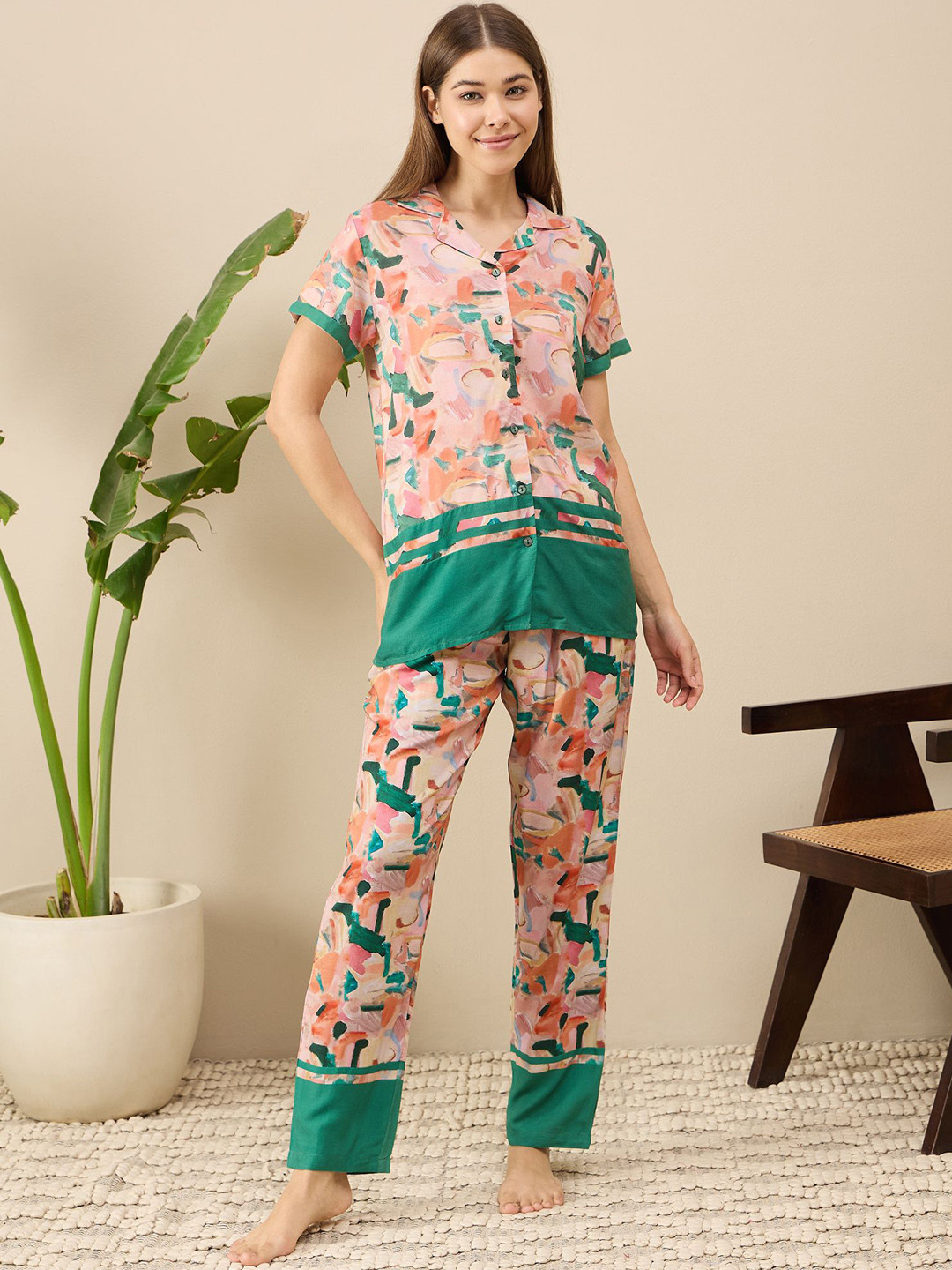 July Women Printed Night suit