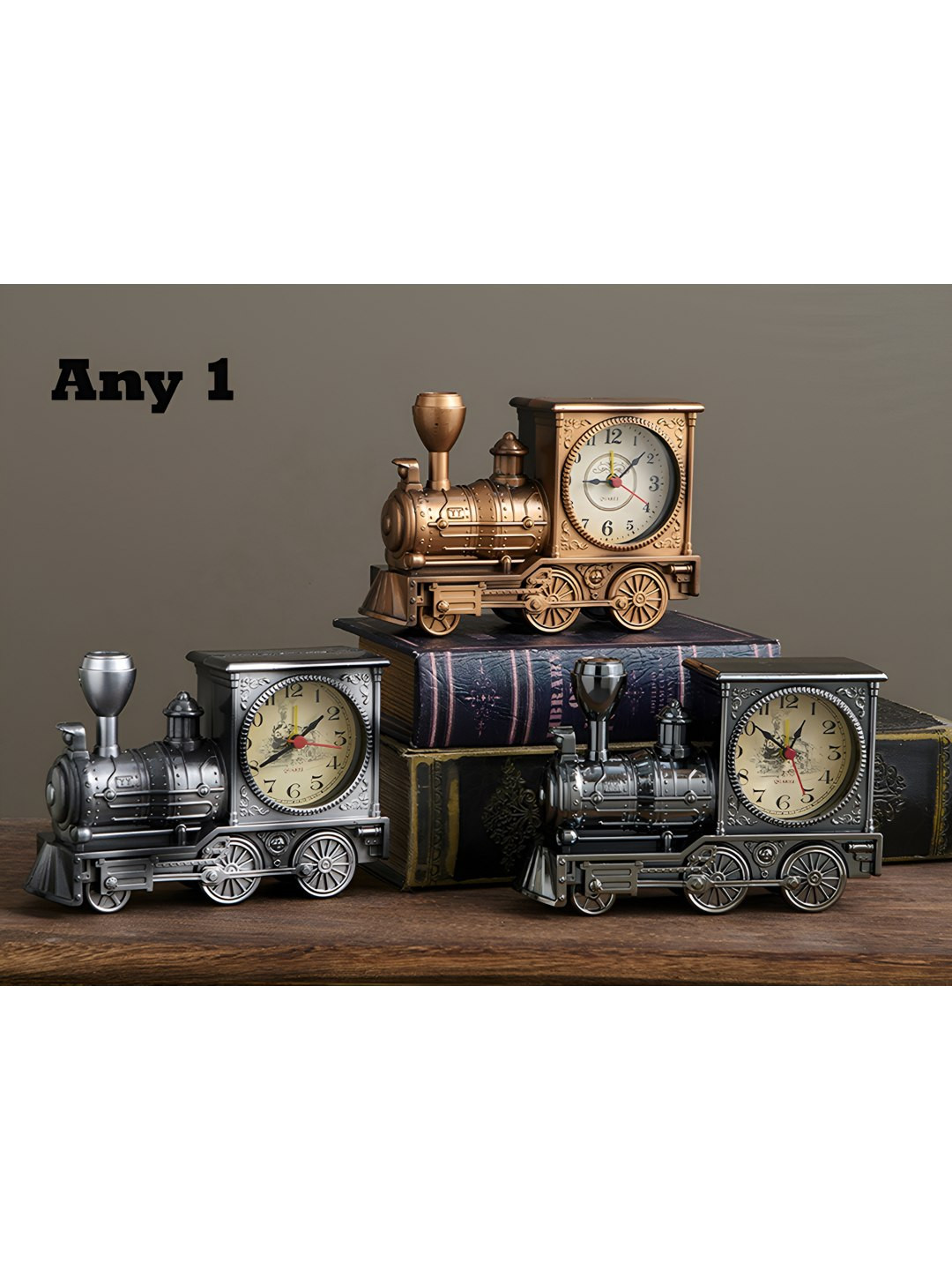 Spiaty Beige Textured Vintage Alarm Clock