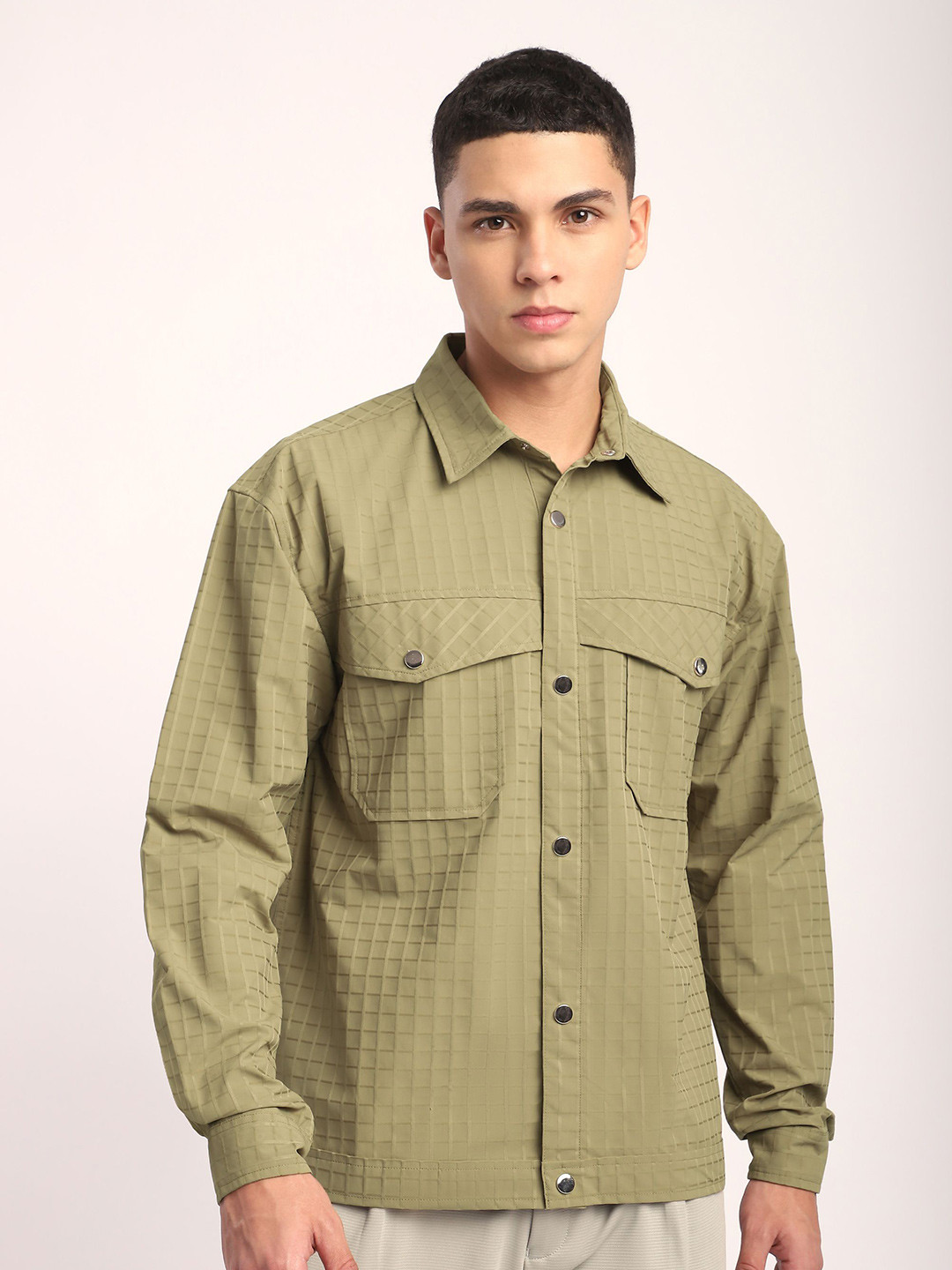 Beyoung Block Textured Shacket