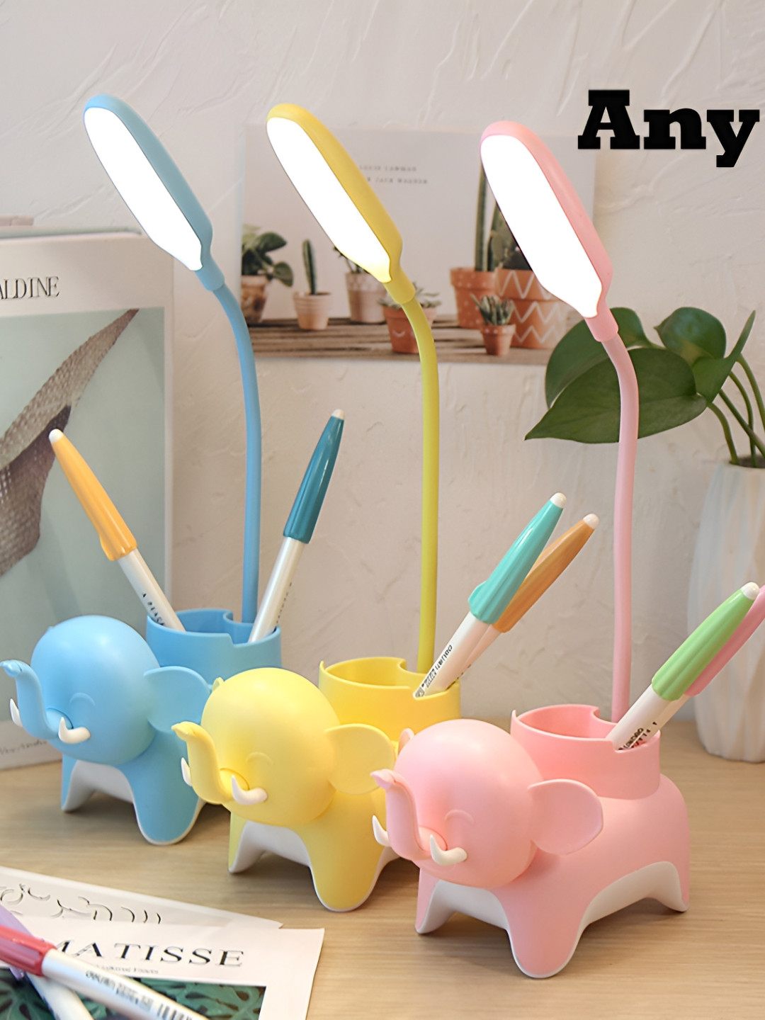 Flenzy White Acrylic Traditional Abstract Shaped Table Lamp
