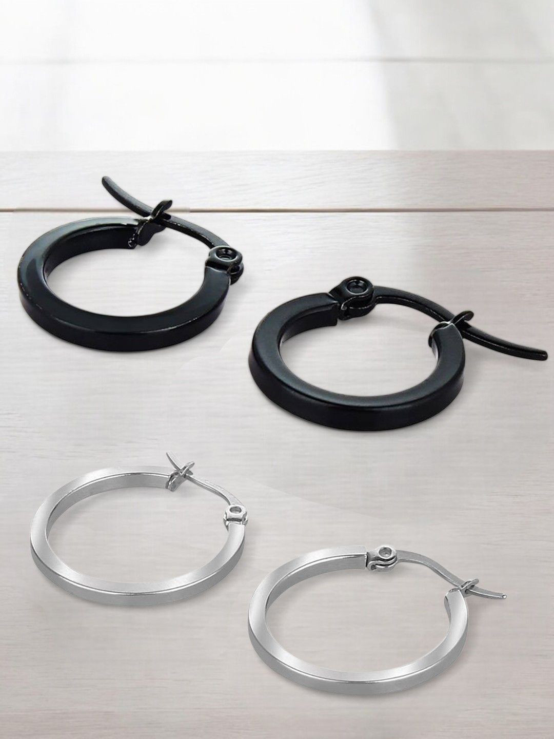 The Roadster Lifestyle Co Set Of 2 Hoop Bali Earrings