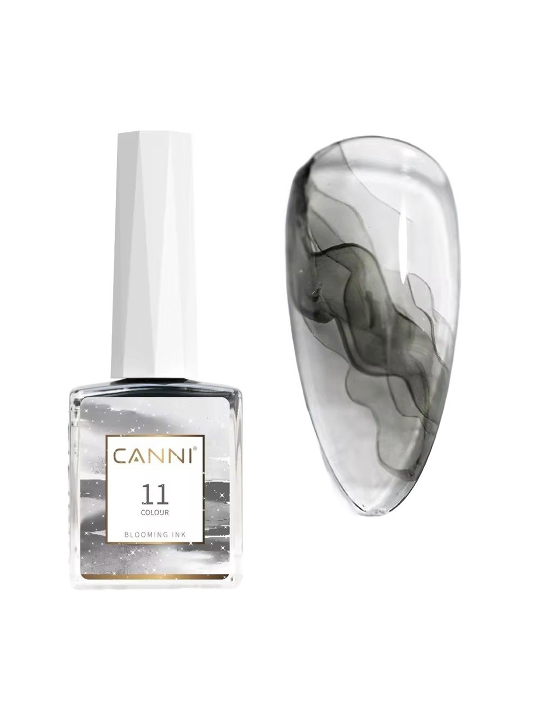 CANNI Blooming Ink Marble Watercolor Air Dry Nail Polish 9ml - Shade 11
