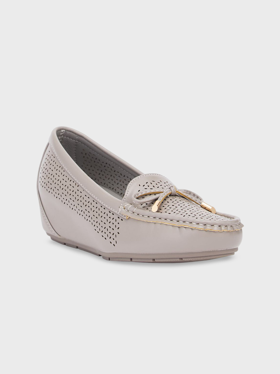 Sole To Soul Embellished Wedge Pumps with Laser Cuts