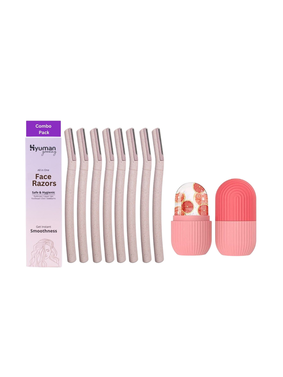 HYUMAN Set Of 8 Face Razor With Ice Roller
