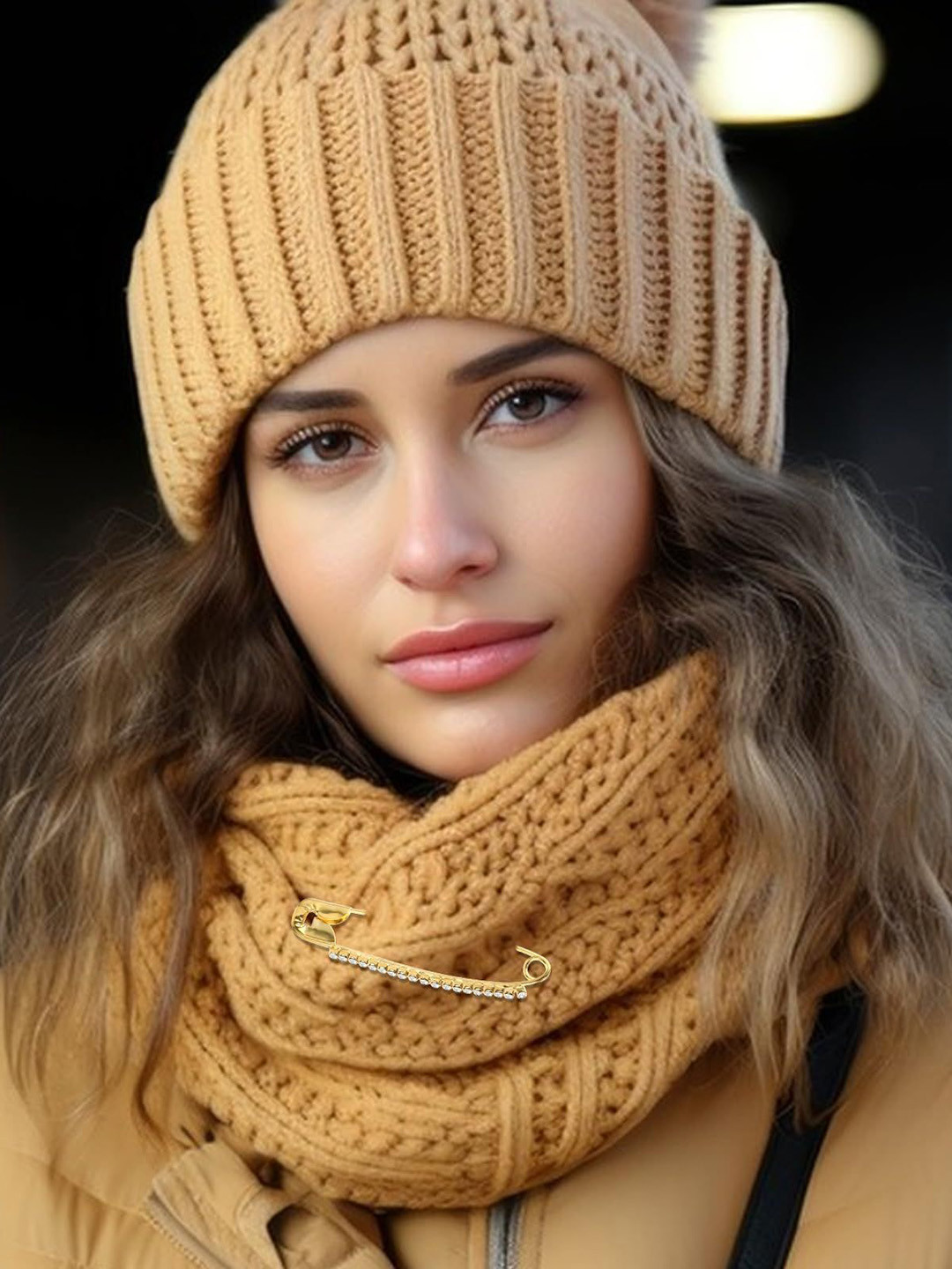 VAMA 36Pcs Gold Silver Rosegold Plated Rhinestone Safety Saree Pleats Pin Brooch