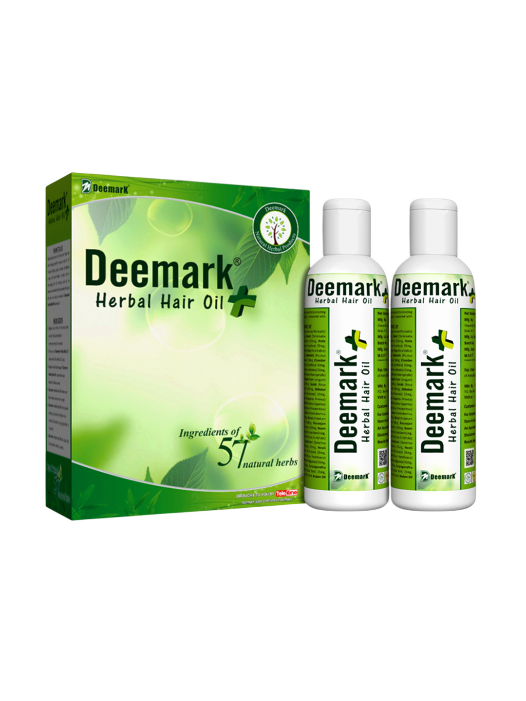 DEEMARK Set Of 2 Herbal Hair Oil Plus With Amla - 200 ml Each