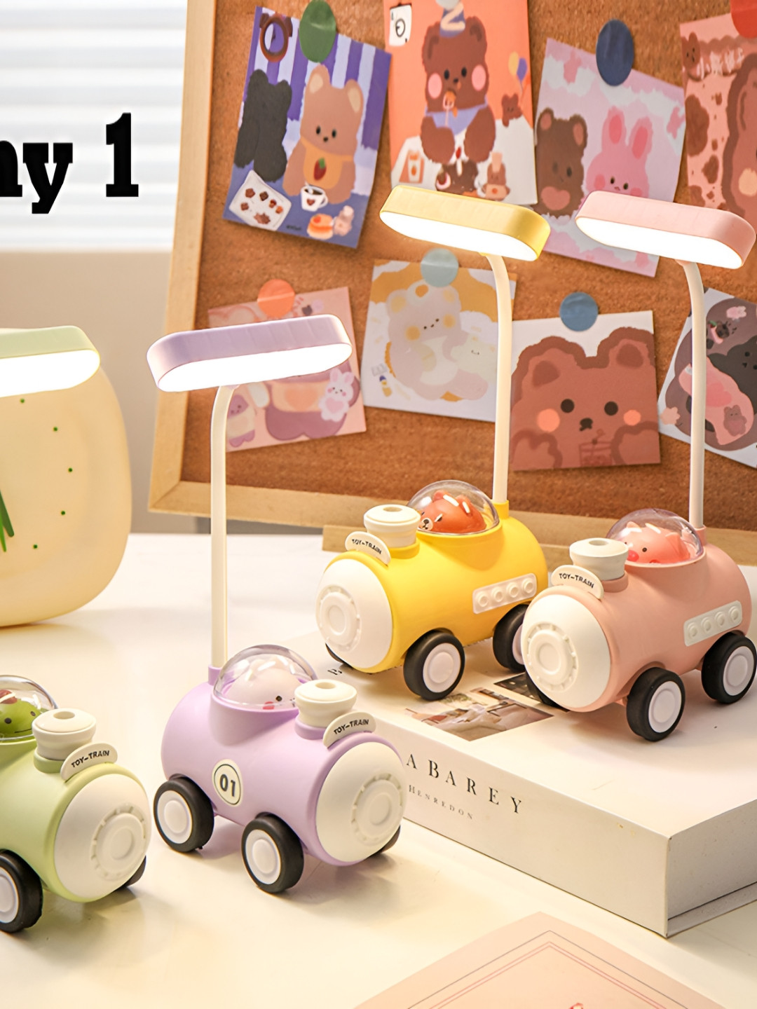 Flenzy Yellow Acrylic Abstract Shaped Table Lamp