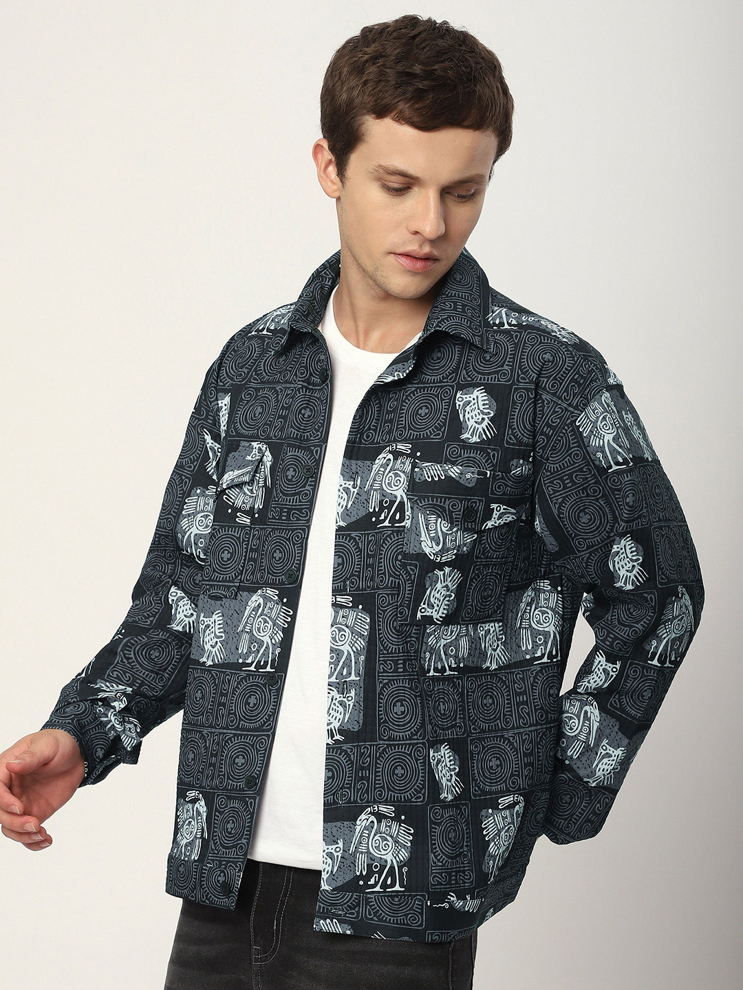 Beyoung Tribal Print Shacket