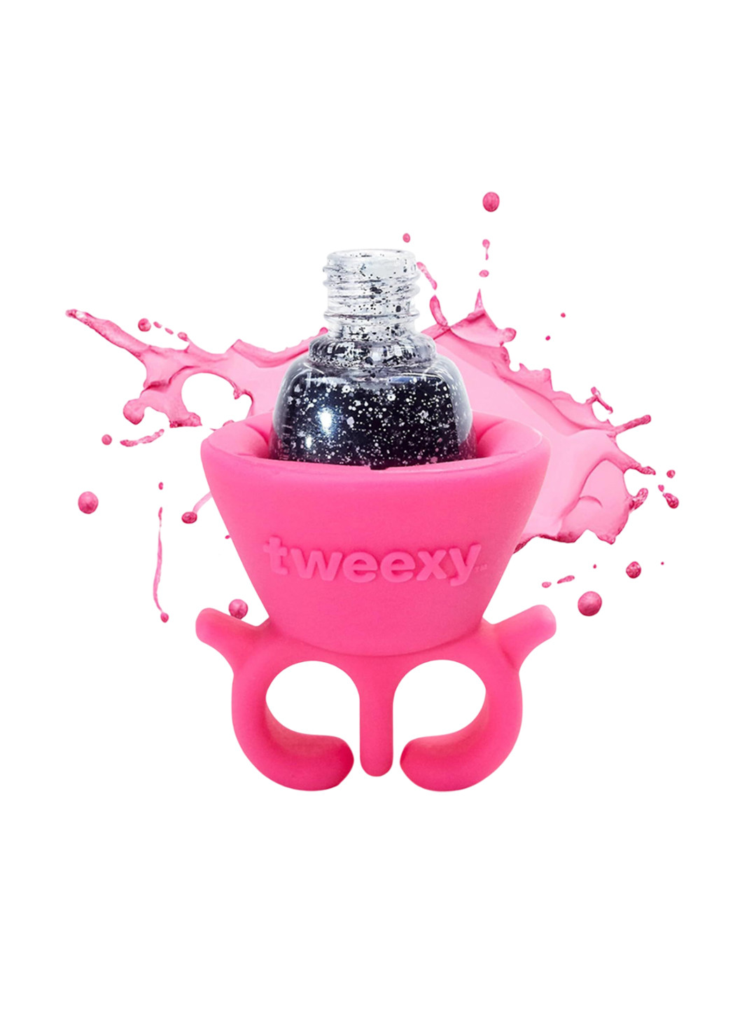 Tweexy Wearable Nail Polish Holder Ring - Bonbon Pink