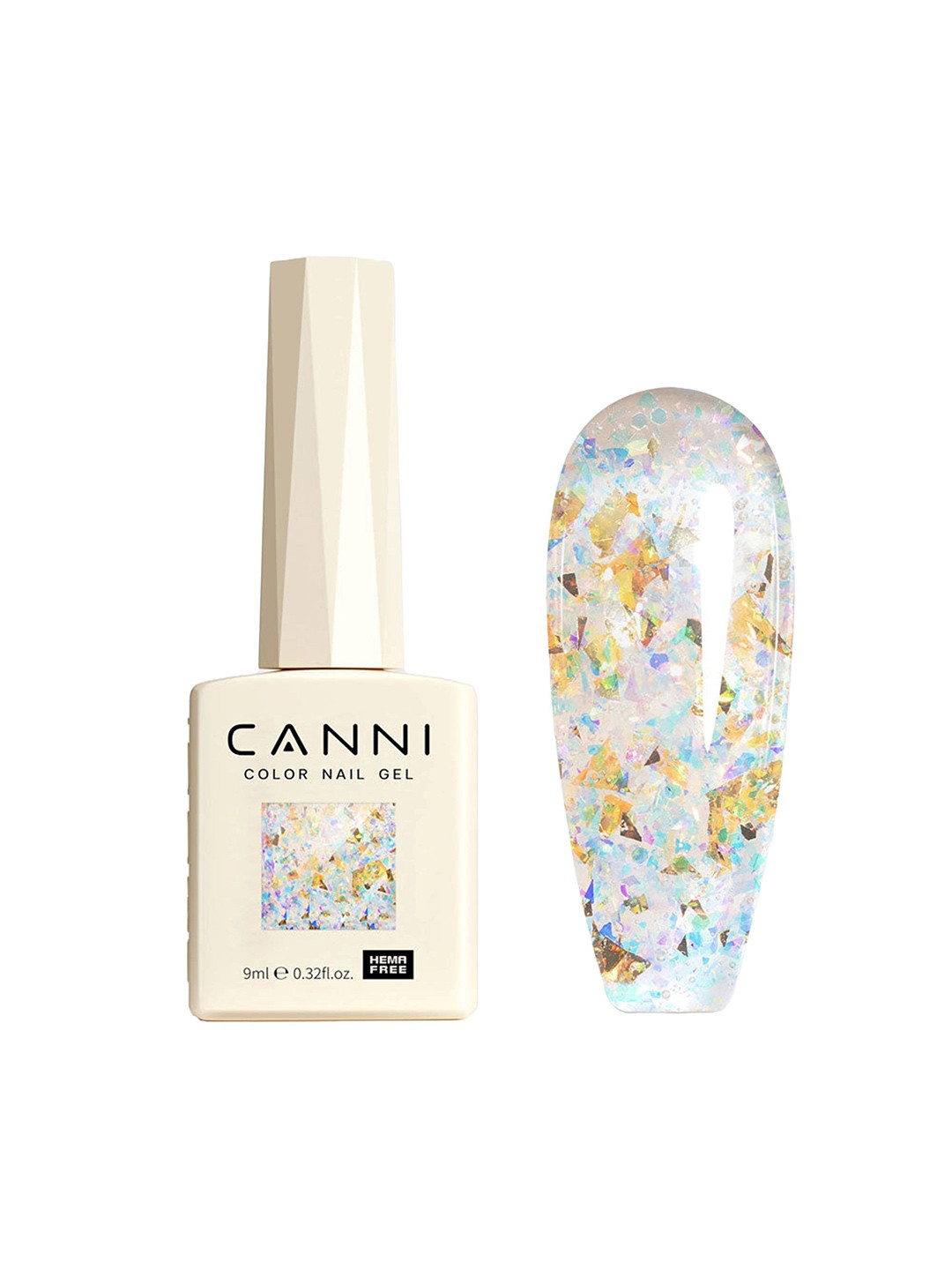 CANNI Hema Free Glitter UV Nail Gel Polish - 9 ml - 8079