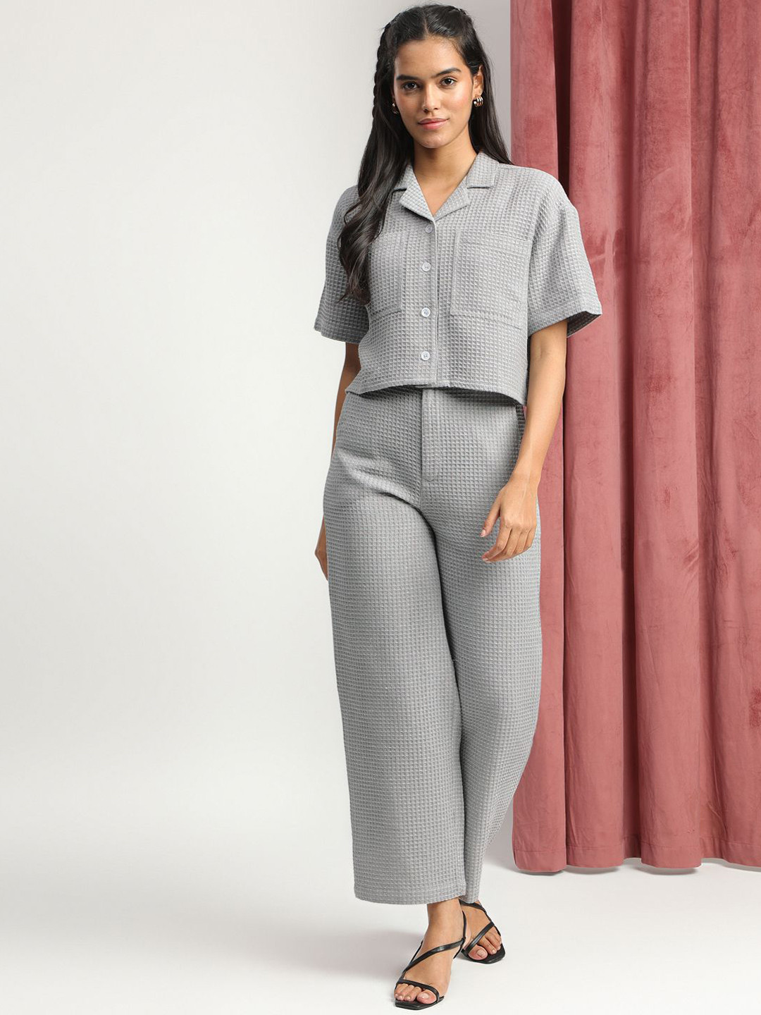 J Turritopsis Self Designed Pure Cotton Shirt & Trouser Co-Ords