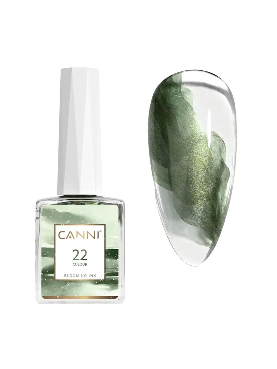 CANNI Blooming Ink Marble Watercolor Air Dry Nail Polish 9ml - Shade 22