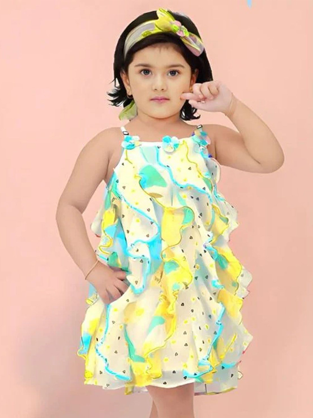 Navvi Print Fit & Flare Dress