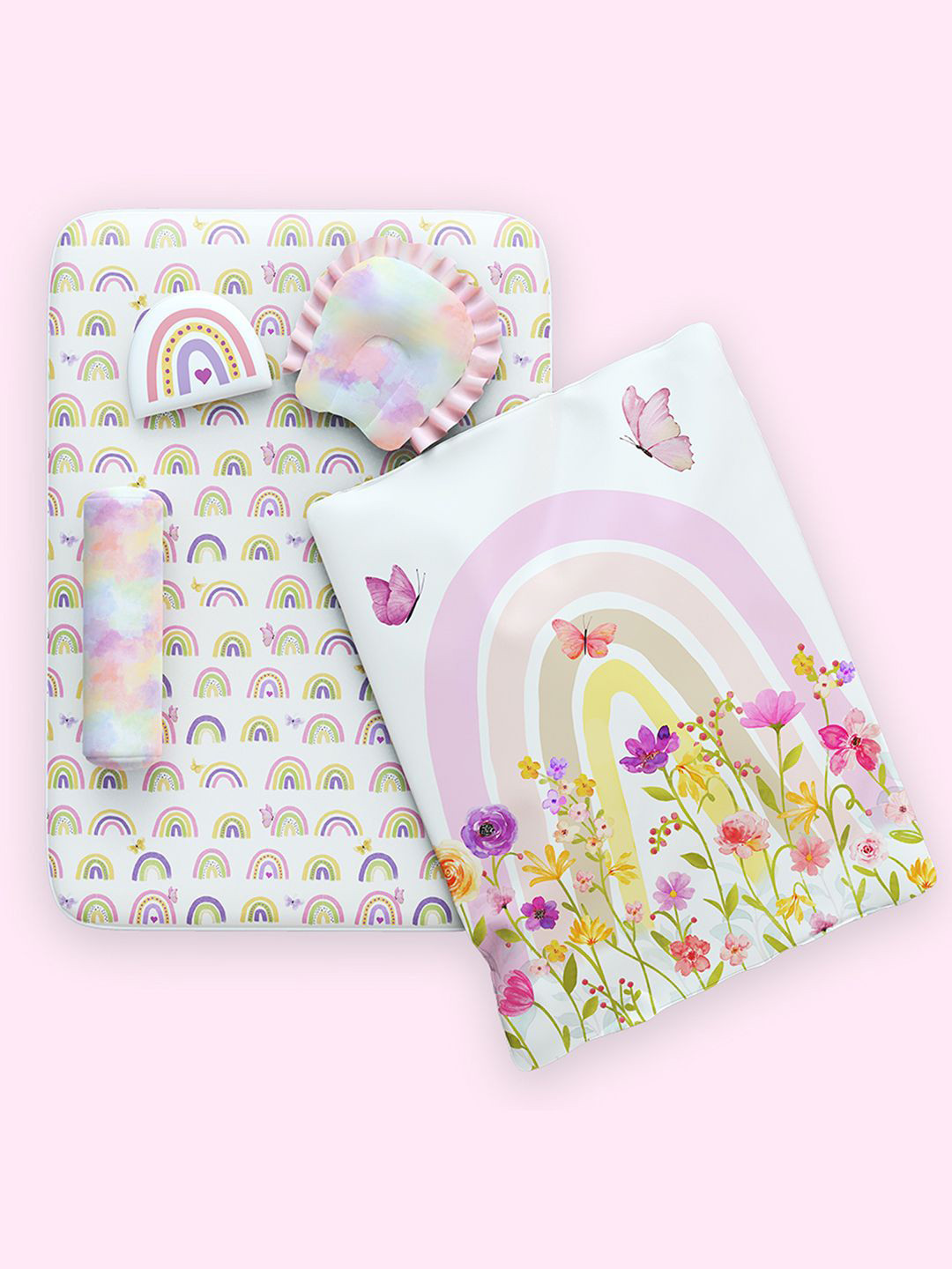 Fancy Fluff Pack Of 6 Organic New Born Bed Set