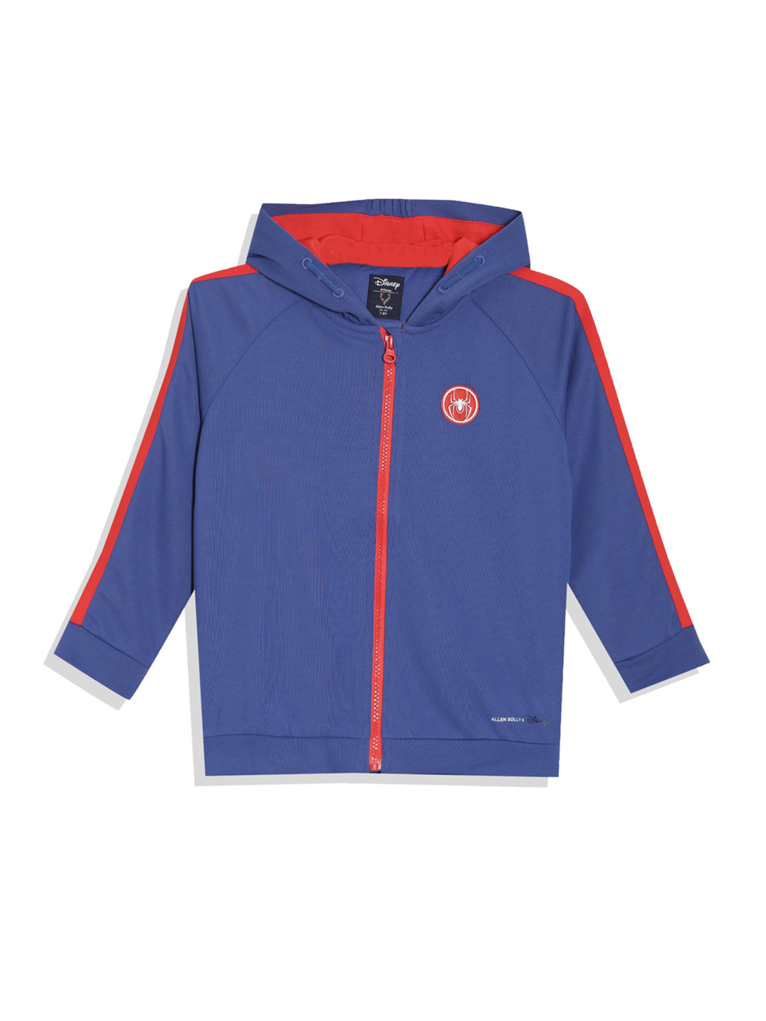 Allen Solly Junior x Disney Boys Hooded Spiderman Printed Bomber Jacket