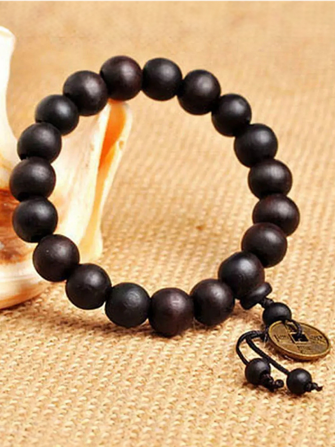 RUHI COLLECTION Unisex Wood Handcrafted Charm Bracelet