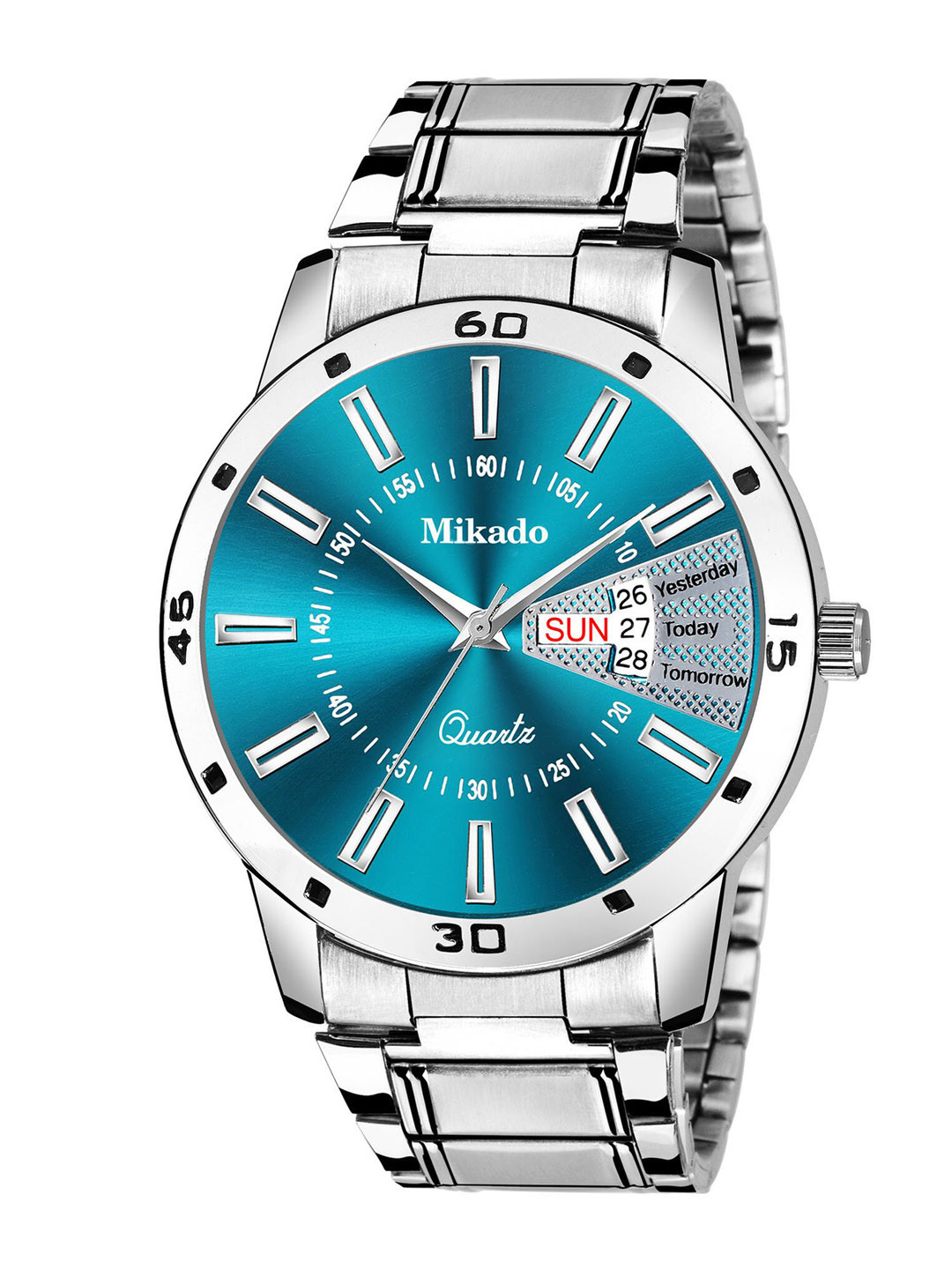 Mikado Men Dial & Bracelet Style Straps Analogue Watch Blueish dd 4