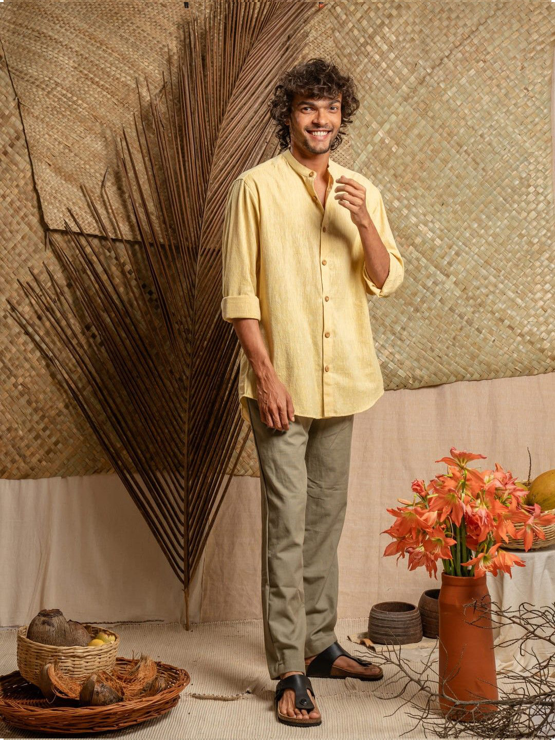 Weavers Stores Men Relaxed Opaque Casual Shirt