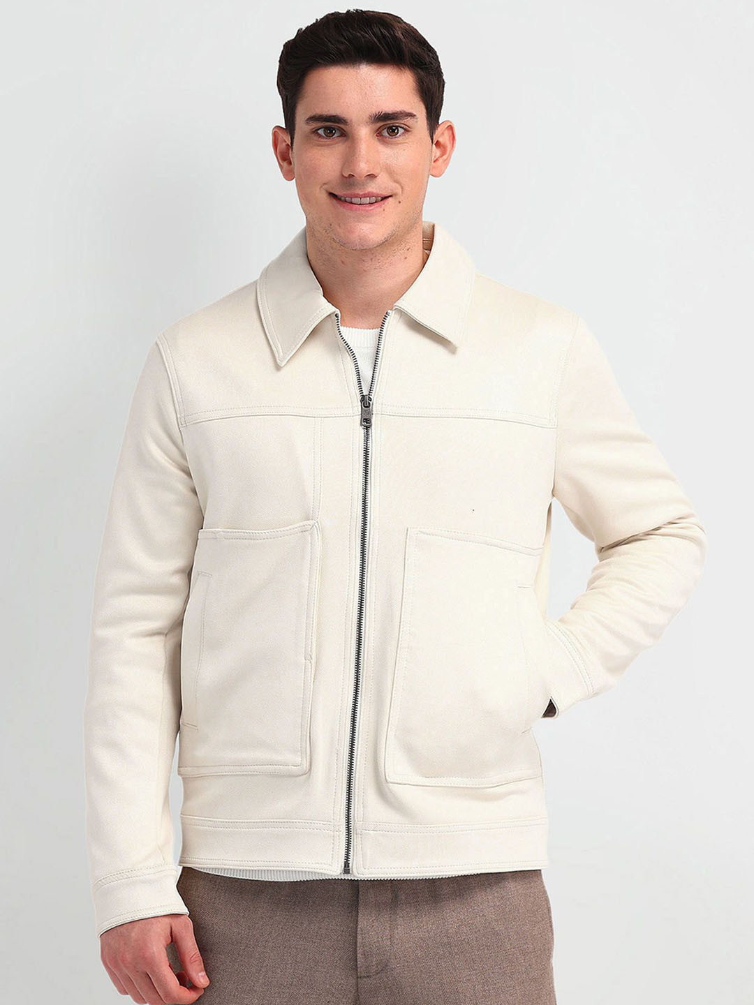 U.S. Polo Assn. Denim Co. Men Quilted Jacket with Patchwork