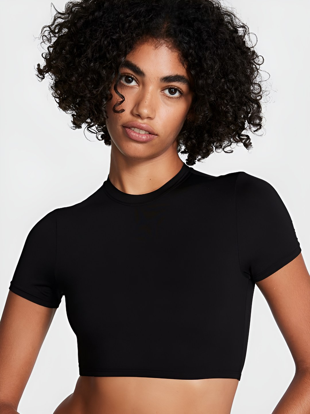 Victoria's Secret PINK Base Stretch Crop Baby Tee