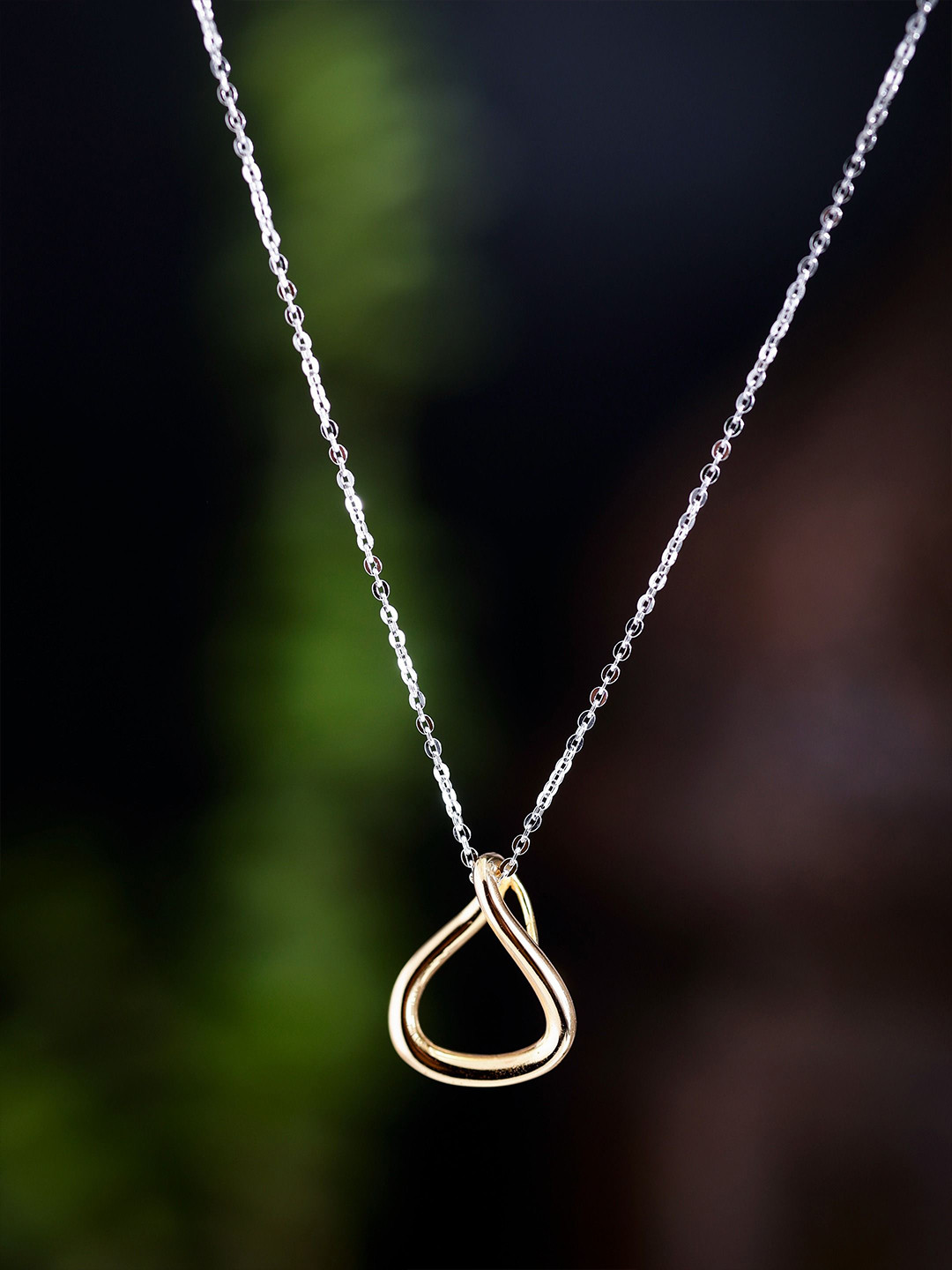 DIAVO Gold-Plated Contemporary Pendants with Chains