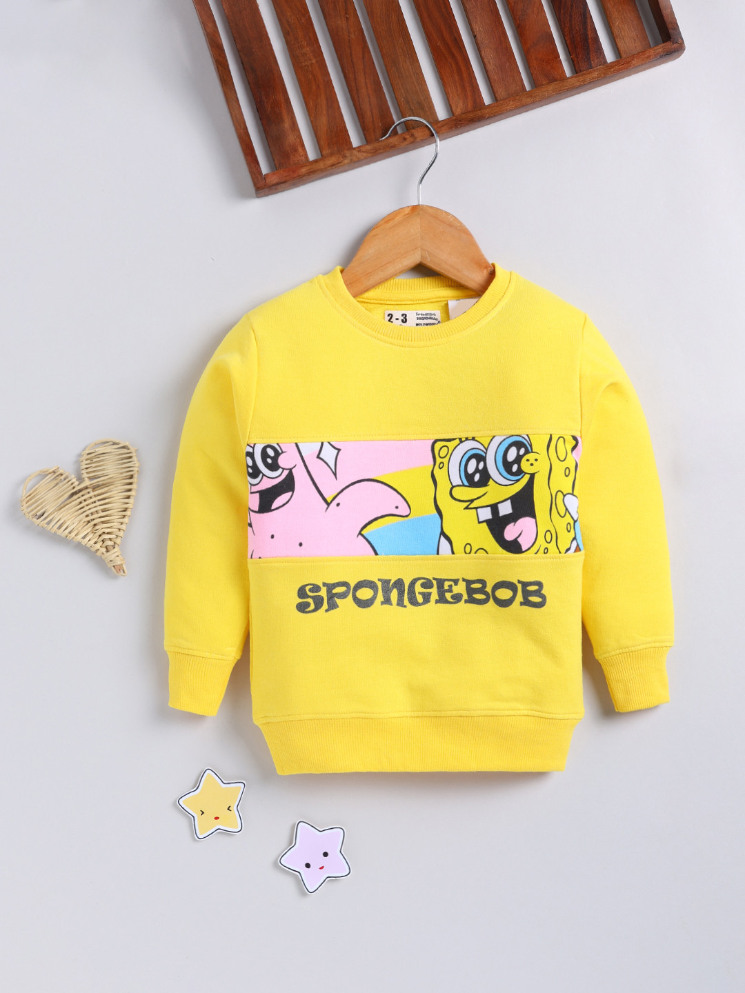 YK X Minute Mirth Girls Sponge Bob Printed Sweatshirt