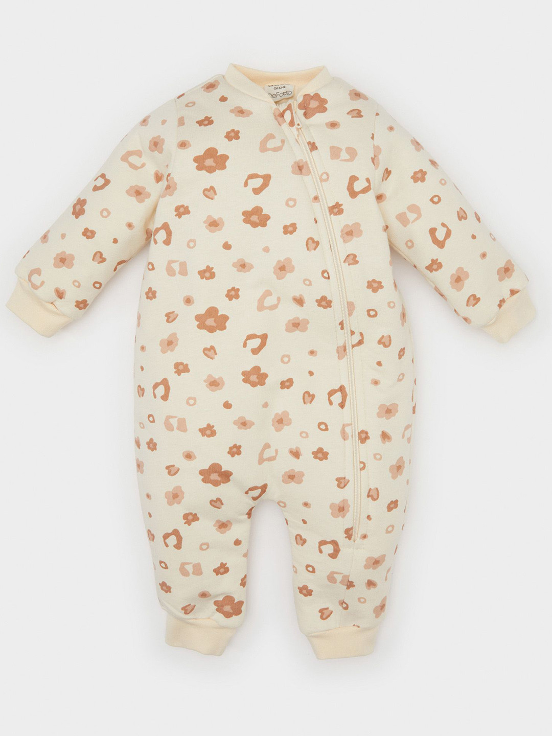 DeFacto Infant Girls Printed Pure Cotton Rompers