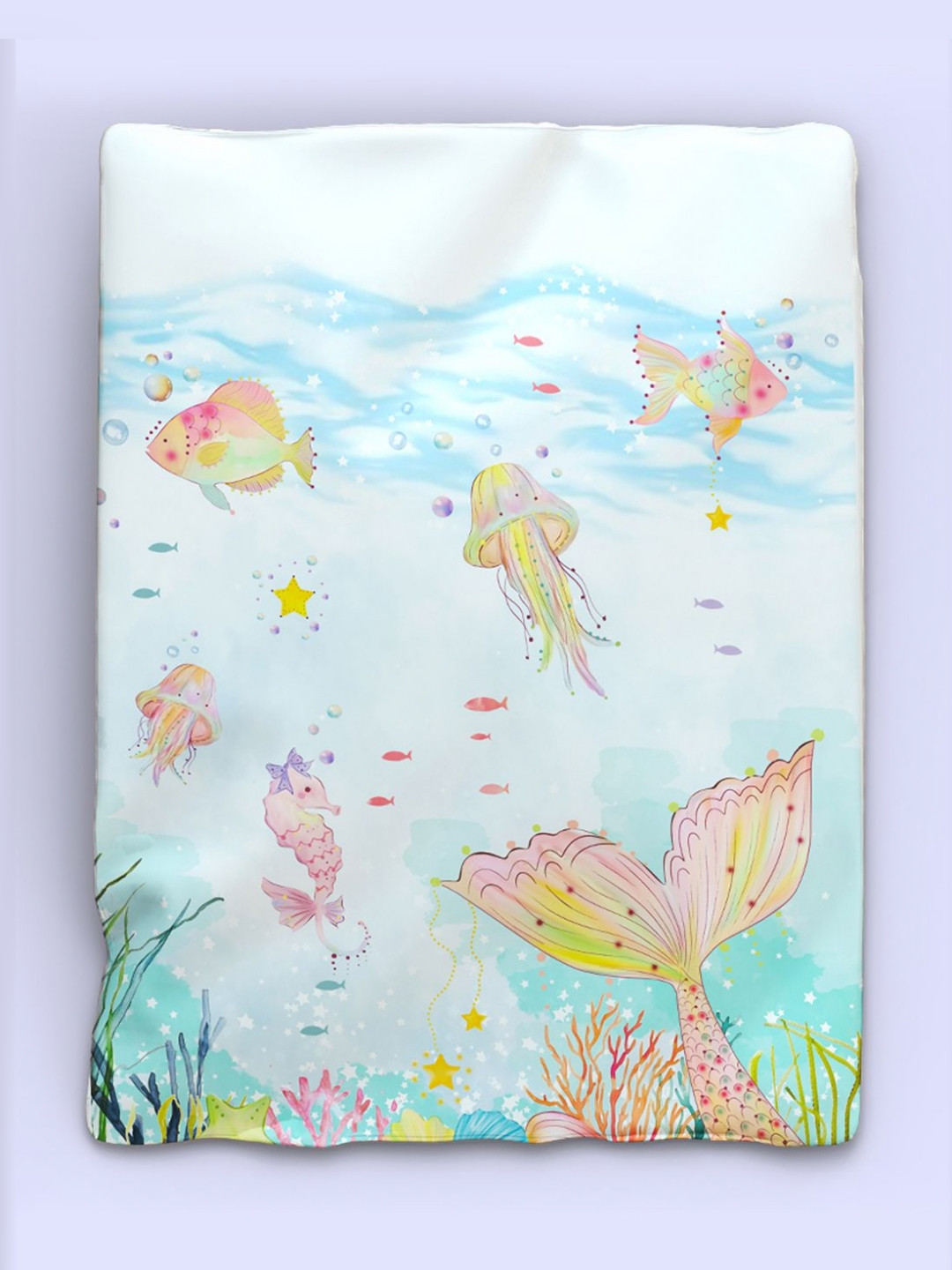 Fancy Fluff Green & Yellow Ethnic Motifs AC Room Single Bed Quilt