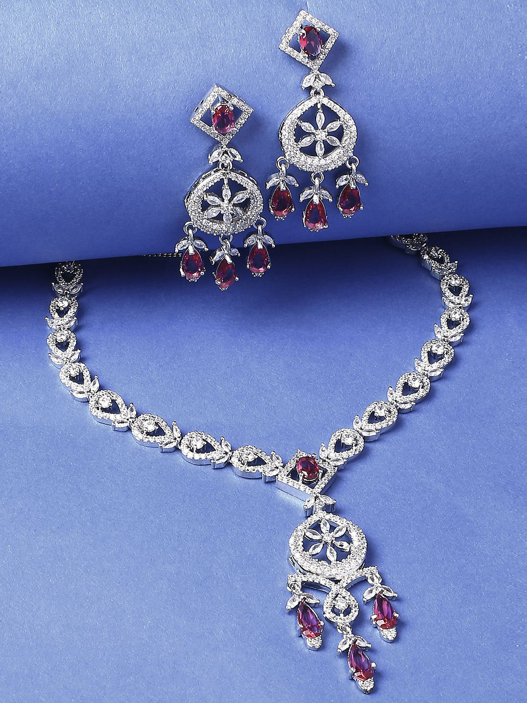 Anouk American Diamond Studded Statement Jewellery Set