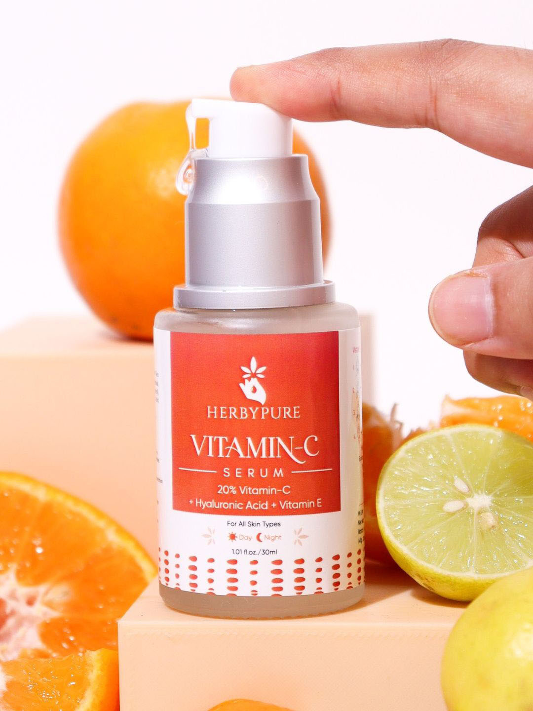 Herby 20% Vitamin C With Hyaluronic Acid & Vitamin E Serum - 30ml
