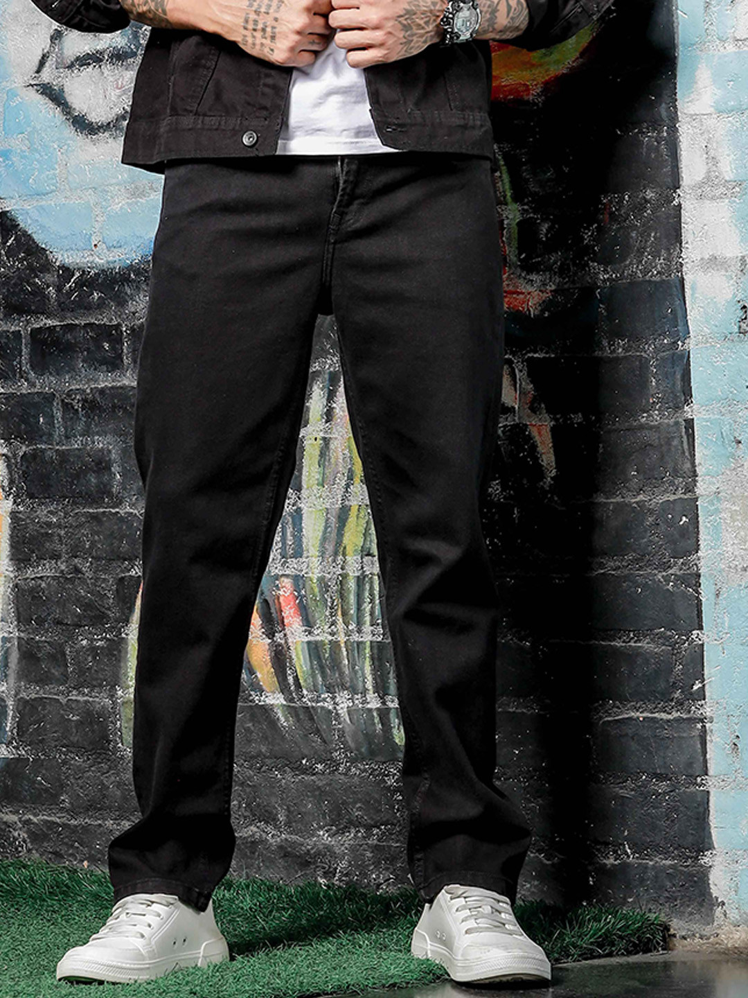 W.T.F - Witnessing True Fashion Men Smart Relaxed Fit Mid Rise Jeans