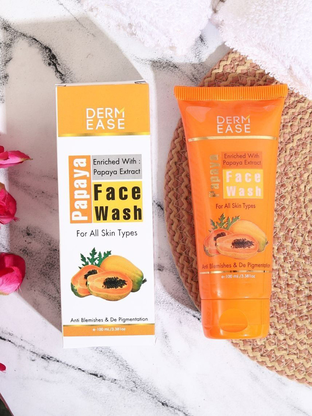 DERMEASE Papaya Face Wash Enriched With Papaya Extract - 100 ml