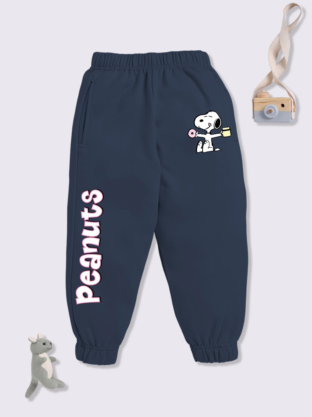 YK X Minute Mirth Girls Snoopy Printed Joggers