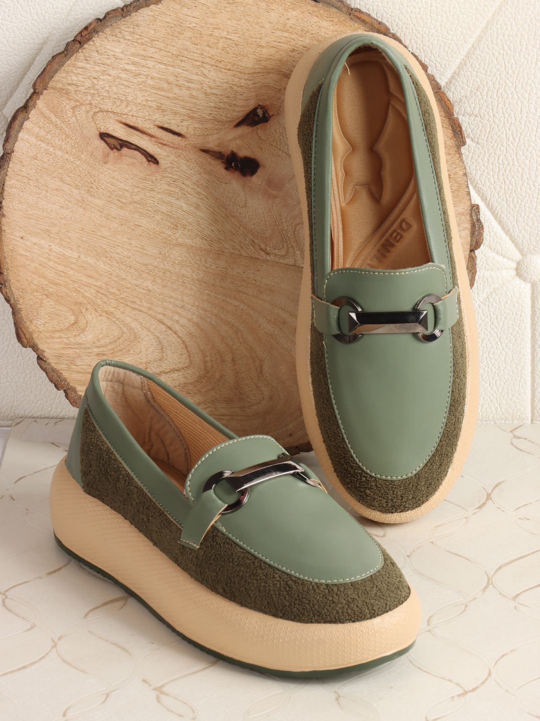 Denill Women Casual Buckle Loafers