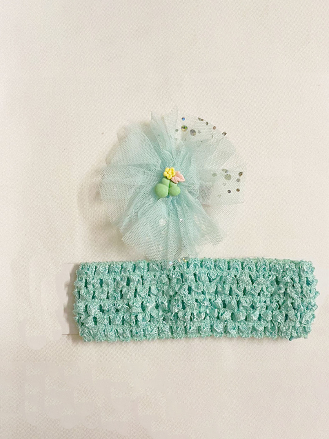 BAESD Girls Applique Hairclip and Crochet Knitted Hairband