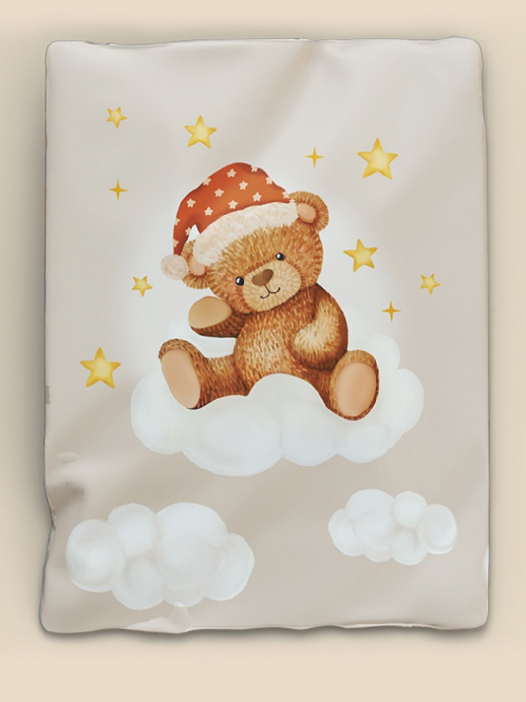 Fancy Fluff Beige & Brown Cartoon Characters AC Room Single Bed Comforter