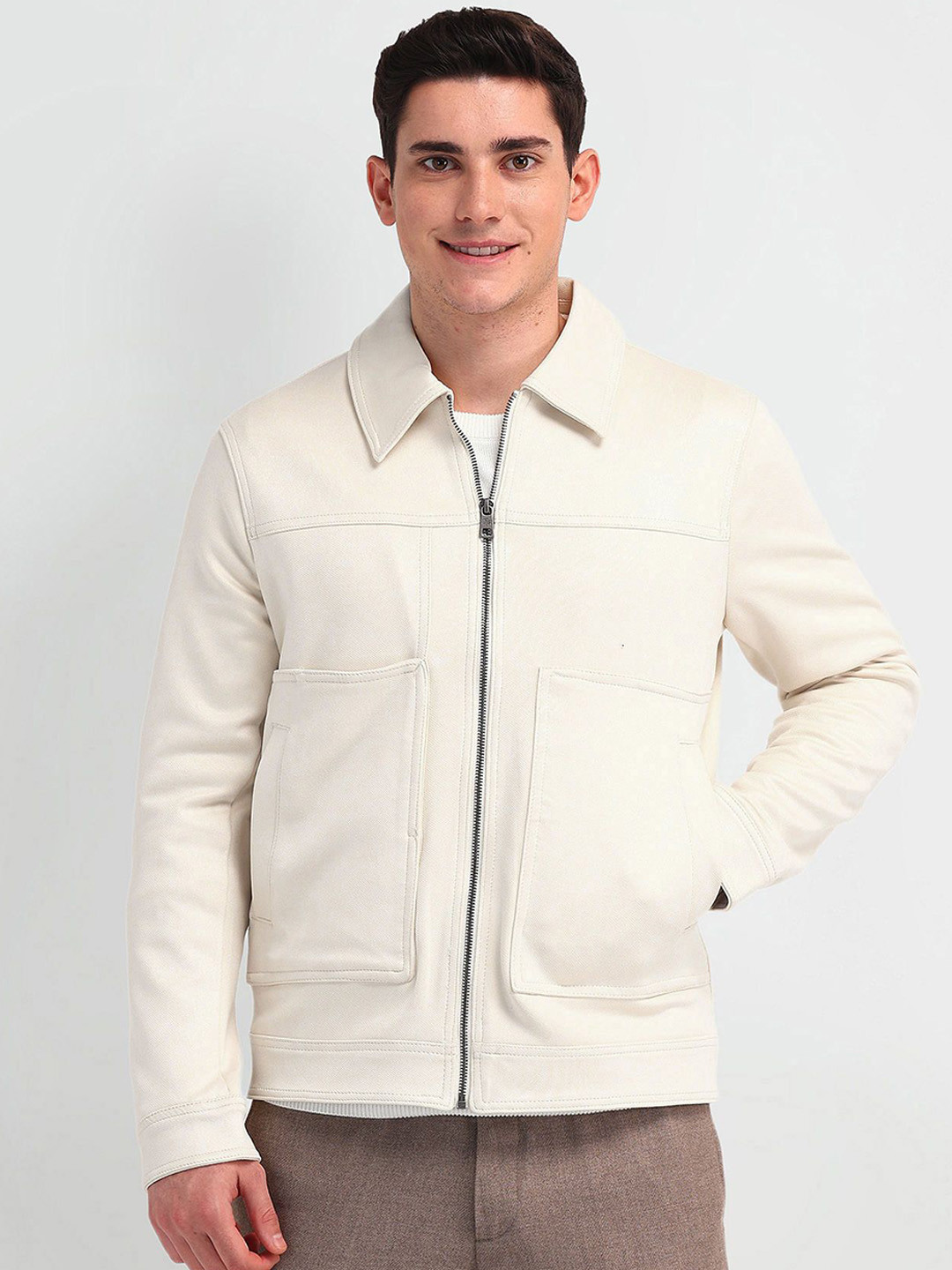 U.S. Polo Assn. Denim Co. Men Quilted Jacket with Patchwork