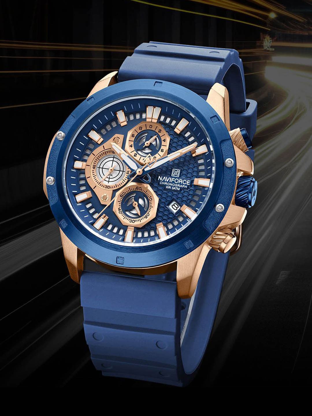 Naviforce Men Dial & Straps Analogue Watch NF8036 RG BE BE