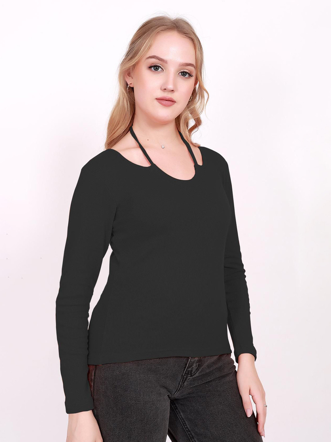 BAESD Women Full Sleeves Knot Style Top