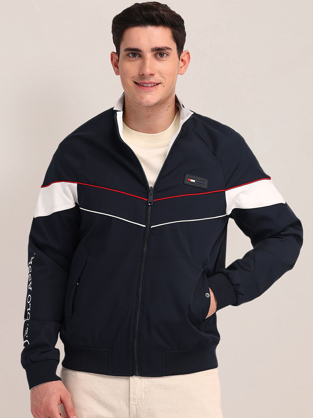 U.S. Polo Assn. Men Quilted Jacket with Embroidered