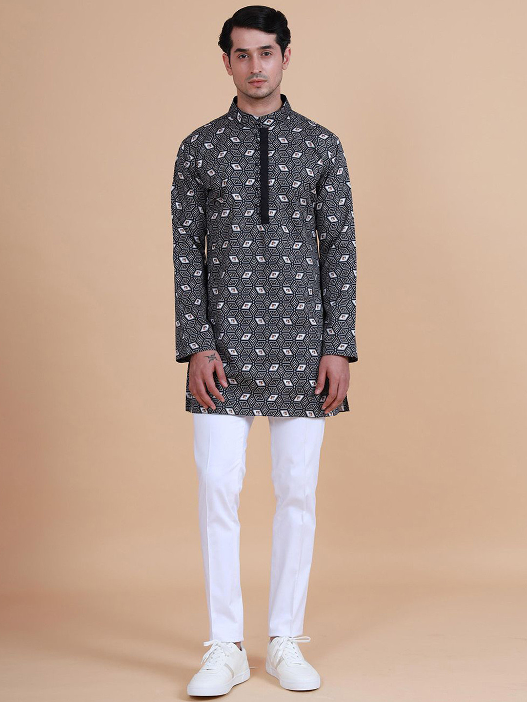 RR Blue Men Pathani Kurta